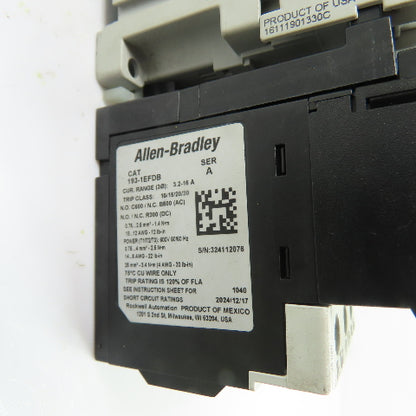 Allen-Bradley 100-C16*10 16A 120V Coil Contactor w/ 193-1EFDB Overload Relay
