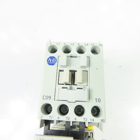 Allen-Bradley 100-C09*10 9A 600V Contactor 120V Coil w/ 193-EECB Relay 1-5A