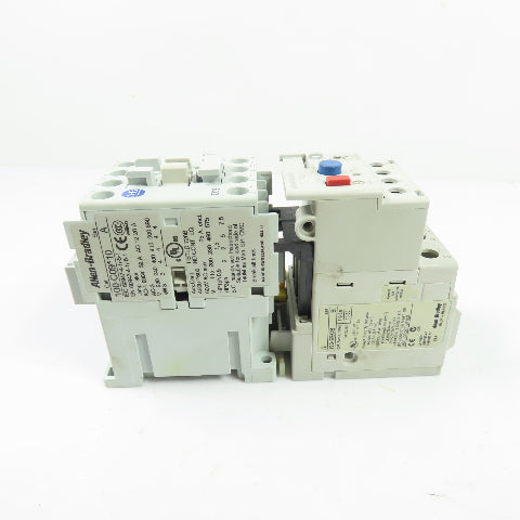 Allen-Bradley 100-C09*10 9A 600V Contactor 120V Coil w/ 193-EECB Relay 1-5A