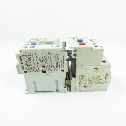 Allen-Bradley 100-C09*10 9A 600V Contactor 120V Coil w/ 193-EECB Relay 1-5A