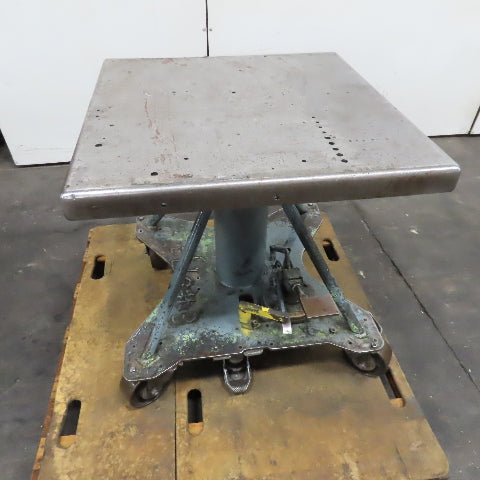 Lyon-Raymond Hydraulic Foot Pump Die Lift Table Cart 2000 lb. 30" x 30"
