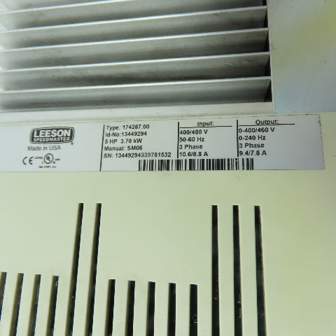 Leeson 174287.00 Speedmaster 5HP Adjustable Speed AC Motor Control Drive