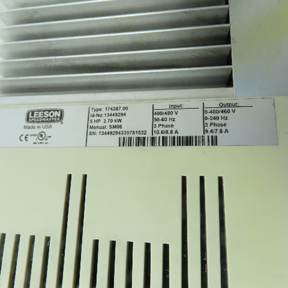 Leeson 174287.00 Speedmaster 5HP Adjustable Speed AC Motor Control Drive