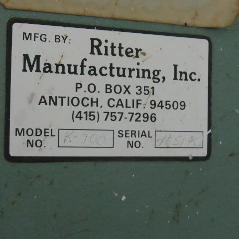 Ritter R-700 4" x 132" Horizontal Double Sided Edge Sander 115/208-230V 1Ph