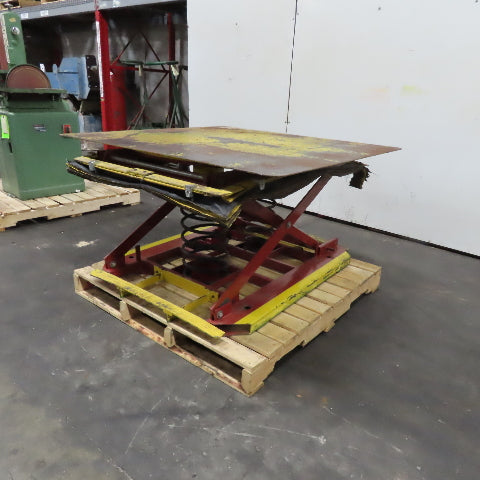 1000Lbs. 48" x 48" Spring-Actuated Self-Leveling Scissor Pallet Positioner