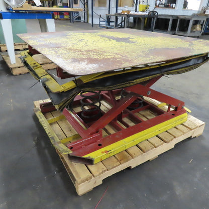 1000Lbs. 48" x 48" Spring-Actuated Self-Leveling Scissor Pallet Positioner