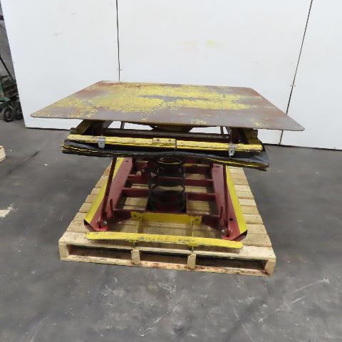 1000Lbs. 48" x 48" Spring-Actuated Self-Leveling Scissor Pallet Positioner