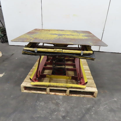 1000Lbs. 48" x 48" Spring-Actuated Self-Leveling Scissor Pallet Positioner
