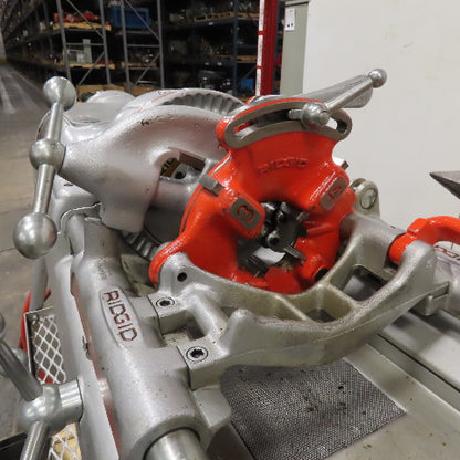 RIDGID 535 Pipe & Bolt Threading Machine on Stand 115V 15A 1Ph & Extras