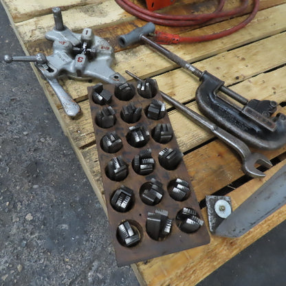 RIDGID 535 Pipe & Bolt Threading Machine on Stand 115V 15A 1Ph & Extras