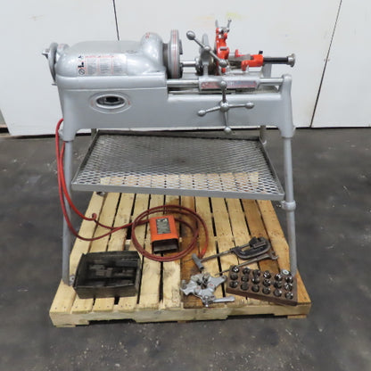 RIDGID 535 Pipe & Bolt Threading Machine on Stand 115V 15A 1Ph & Extras