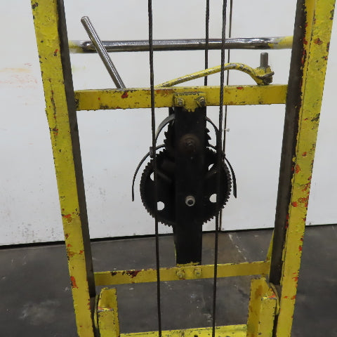 24" x 24" 1 Ton Load Tested Manual Hand Crank Winch Lift Table Cart 4"-35" Lift