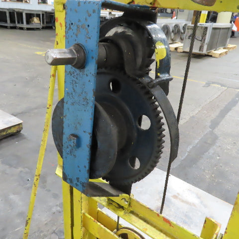 24" x 24" 1 Ton Load Tested Manual Hand Crank Winch Lift Table Cart 4"-35" Lift