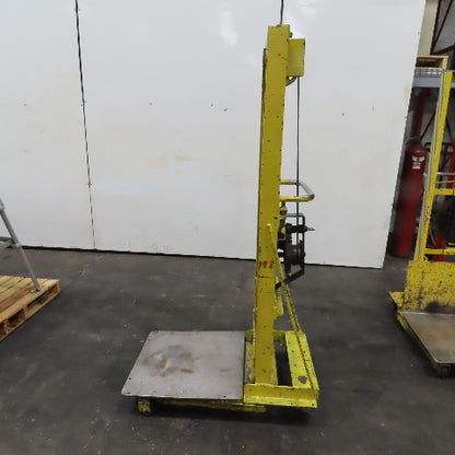 24" x 24" 1 Ton Load Tested Manual Hand Crank Winch Lift Table Cart 4"-35" Lift