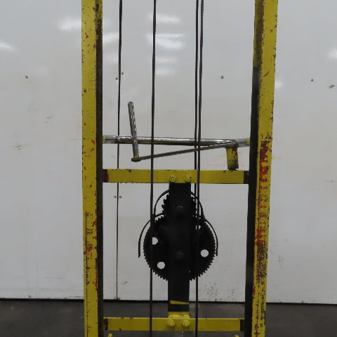 24" x 24" 1 Ton Load Tested Manual Hand Crank Winch Lift Table Cart 4"-35" Lift