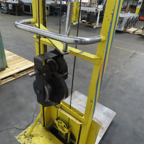 24" x 24" 1 Ton Load Tested Manual Hand Crank Winch Lift Table Cart 4"-35" Lift