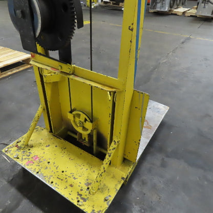 24" x 24" 1 Ton Load Tested Manual Hand Crank Winch Lift Table Cart 4"-35" Lift