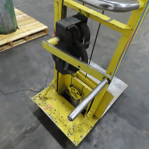 24" x 24" 1 Ton Load Tested Manual Hand Crank Winch Lift Table Cart 4"-35" Lift
