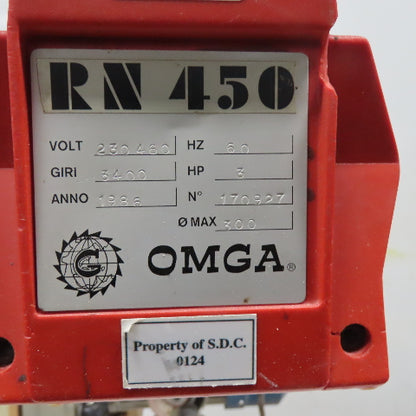 OMGA RN 450 12" Radial Arm Saw 3HP 230/460V 3Ph 3400RPM