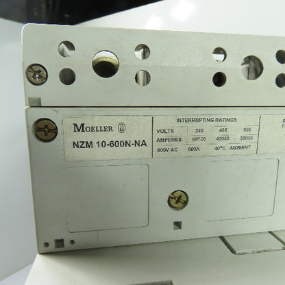 Moeller ZMA-600-NZM10-NA NZM10-600N-NA 600A 3P Circuit Breaker 600V W/ D-NZM 10