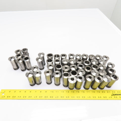5C Collets Metric Standard Rounds Shapes Used Misc. Lot Of 52