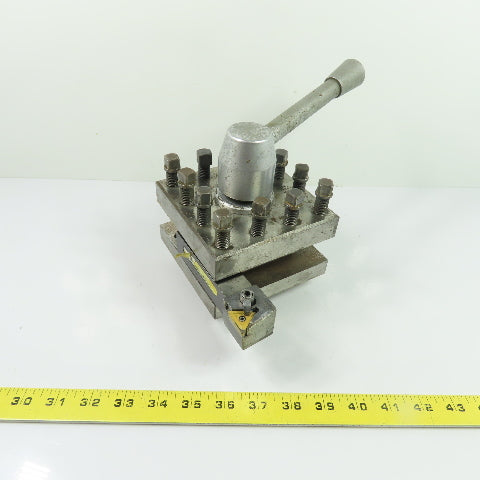 Revolving Quick Change Lathe Tool Post Turret W/ Kennametal Tool Holder