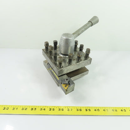 Revolving Quick Change Lathe Tool Post Turret W/ Kennametal Tool Holder