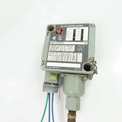 Allen-Bradley 836T-T252JX9 Pressure Control Switch 0-75PSI Ser A 600V