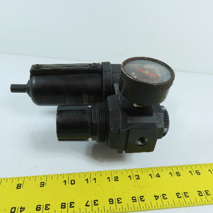 ARO 1/4" NPT Air Filter Regulator Combo Unit 200 PSI