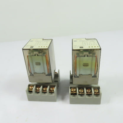 Allen-Bradley 700-HA32A1-4 Ice Cube Relay 120VAC 10A w/ Socket Base Lot Of 2