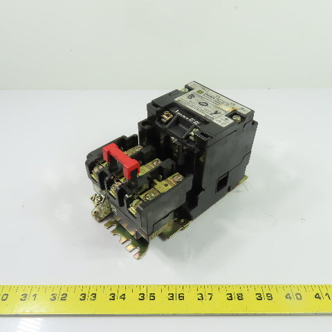 Square D 8536SBG2S NEMA Size 0 Motor Starter 120V Coil 600V Max