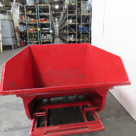 Galbreath H-250 2.5 Cubic Yard Self Dumping Trash Scrap Hopper 60 x 70 x 50" ID