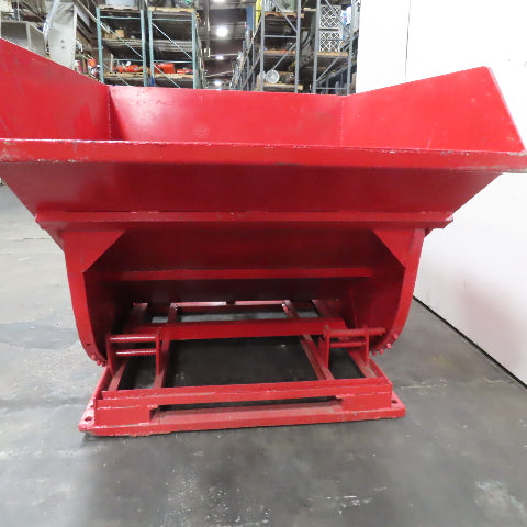 Galbreath H-250 2.5 Cubic Yard Self Dumping Trash Scrap Hopper 60 x 70 x 50" ID