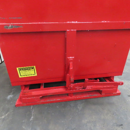 Galbreath H-250 2.5 Cubic Yard Self Dumping Trash Scrap Hopper 60 x 70 x 50" ID