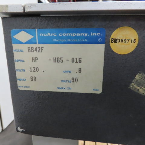 nuArc BB42F Drafting Stripping Dark Room Light Table 120V 60Hz 90W 42"x30"