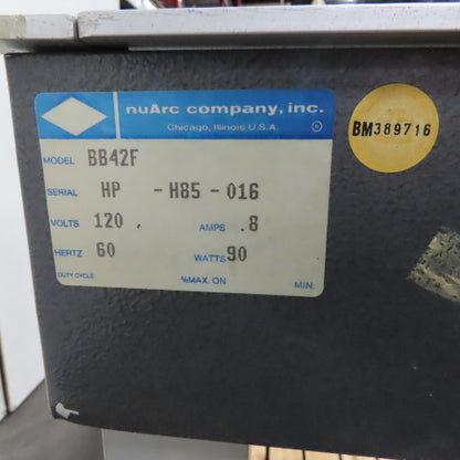 nuArc BB42F Drafting Stripping Dark Room Light Table 120V 60Hz 90W 42"x30"