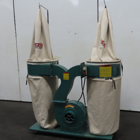 Grizzly 3HP 220V 1Ph 3450RPM Dual Bag Woodworking Dust Collector