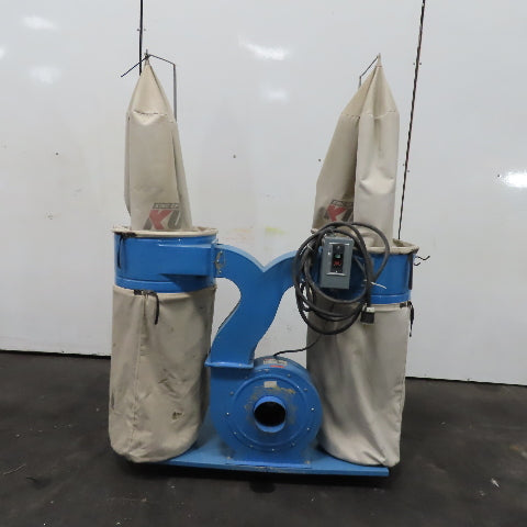 Kufo UFO-102B 3HP 208-220/480V 3Ph Dual Bag Woodworking Dust Collector