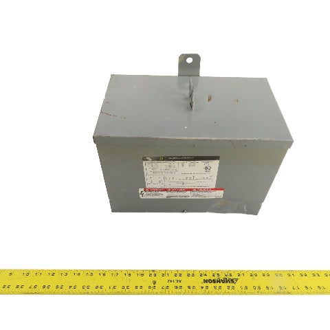 Square D 3T2F 3KVA Dry Type Transformer 480V Pri 208Y/120V Sec 3Ph Tested