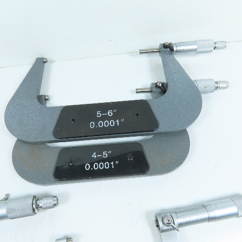 06400576 600-1016 Outside Micrometer Set 0-6" 0.0001" With Standards Wooden Case