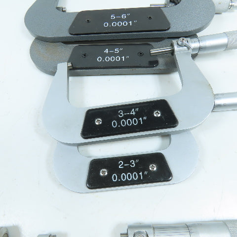 06400576 600-1016 Outside Micrometer Set 0-6" 0.0001" With Standards Wooden Case