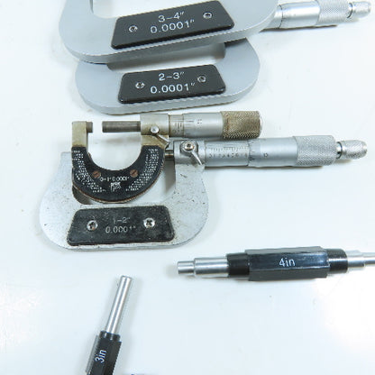 06400576 600-1016 Outside Micrometer Set 0-6" 0.0001" With Standards Wooden Case