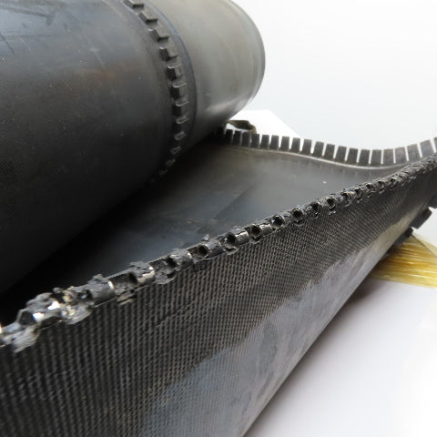 Schenck Process 33" x 224" Corrugated Sidewall Conveyor Belt With Lacing Cable