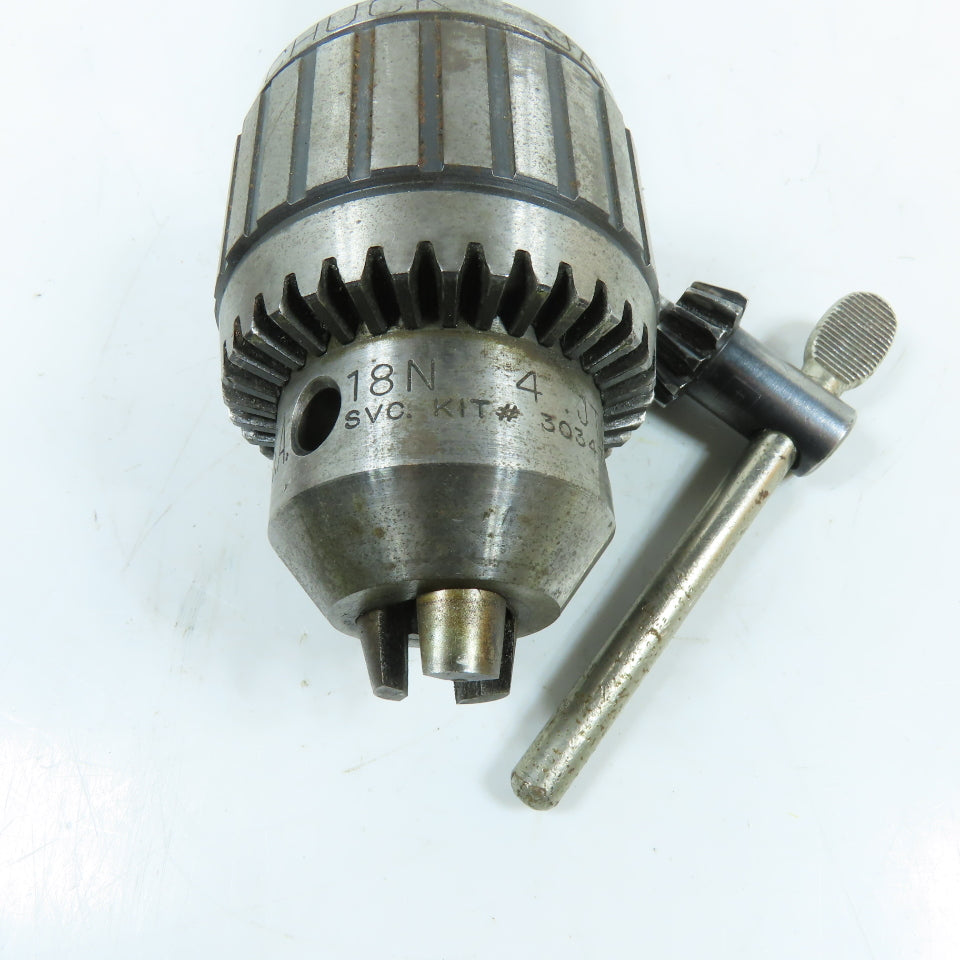 Jacobs 18N Ball Bearing Keyed Drill Chuck 1/8-3/4" JT4 Taper Chuck Key