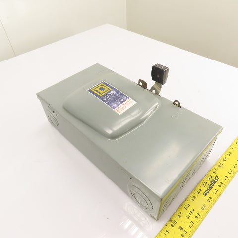 Square D D223N 100A Fusible Safety Disconnect Switch 240VAC 2-Pole Type 1 Enc.