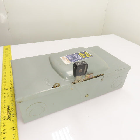 Square D D223N 100A Fusible Safety Disconnect Switch 240VAC 2-Pole Type 1 Enc.