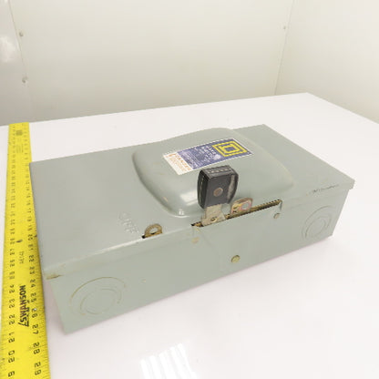 Square D D223N 100A Fusible Safety Disconnect Switch 240VAC 2-Pole Type 1 Enc.