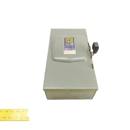 Square D D223N 100A Fusible Safety Disconnect Switch 240VAC 2-Pole Type 1 Enc.