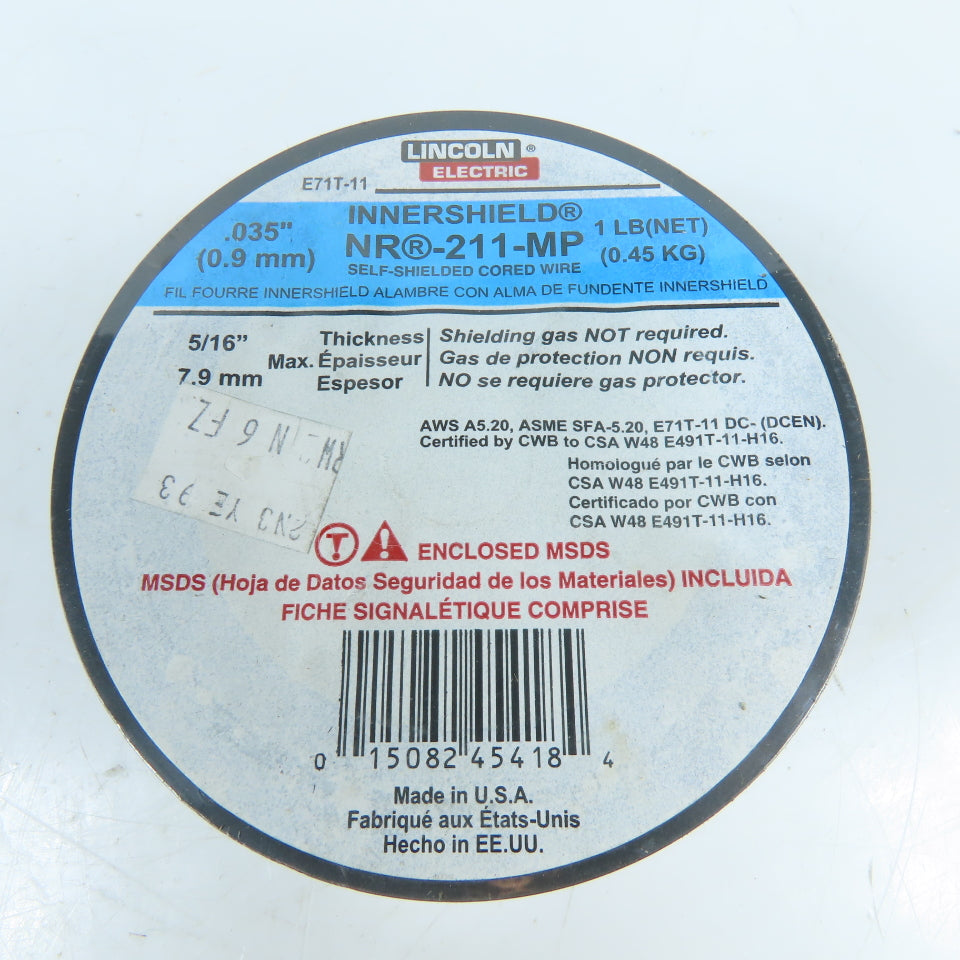 Lincoln NR-211-MP .035" E71T-11 Self-Shielded Flux-Cored MIG Welding Wire