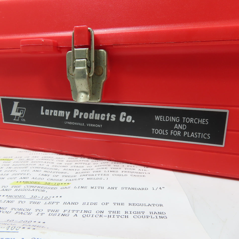 Laramy Products Co. 30-102 Plastic Welding Torch Kit w/ Case, Regulator & Tips